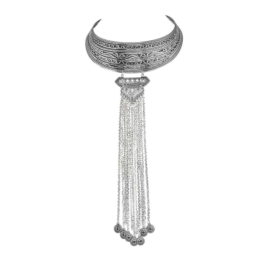 Ameerah Fringe Statement Collar