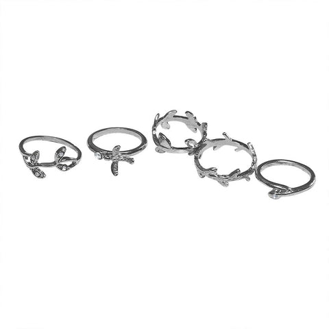 18K RG Plated, Multi Stone Cluster Ring