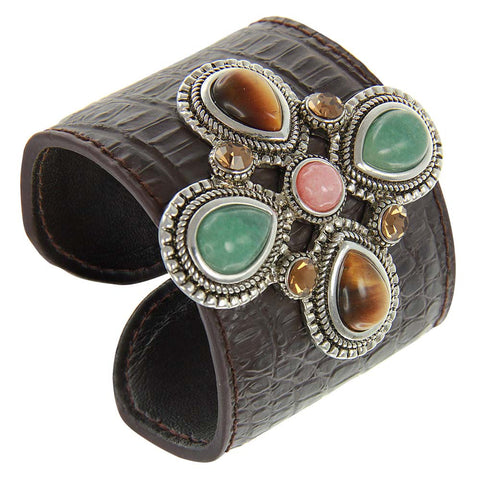 Agate Daisy Stackable Cuff