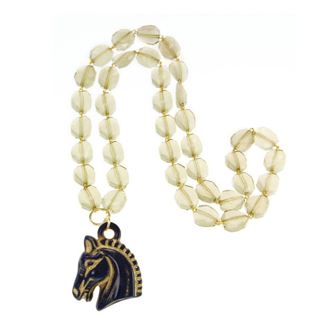 14K Goldfilled, Chain Wrapped Smokey Quartz And Carnelian Beaded Tassle Pendant Necklace