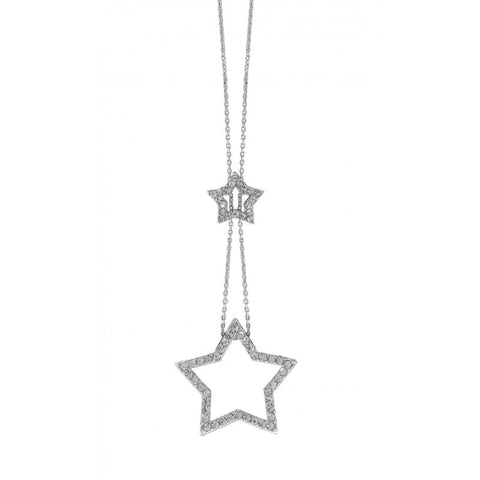 "Celestial" Moon Lariat Pendant Necklace