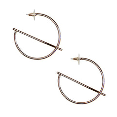 Gold Crossover Hoops