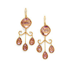 14K Goldfilled, Chandelier Amethyst Earrings